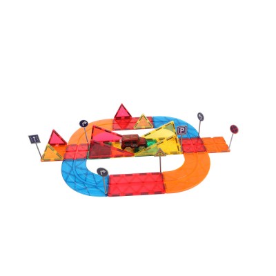 Educational Magnetic Building Blocks Plastic Toy Cars Racing Track Sets